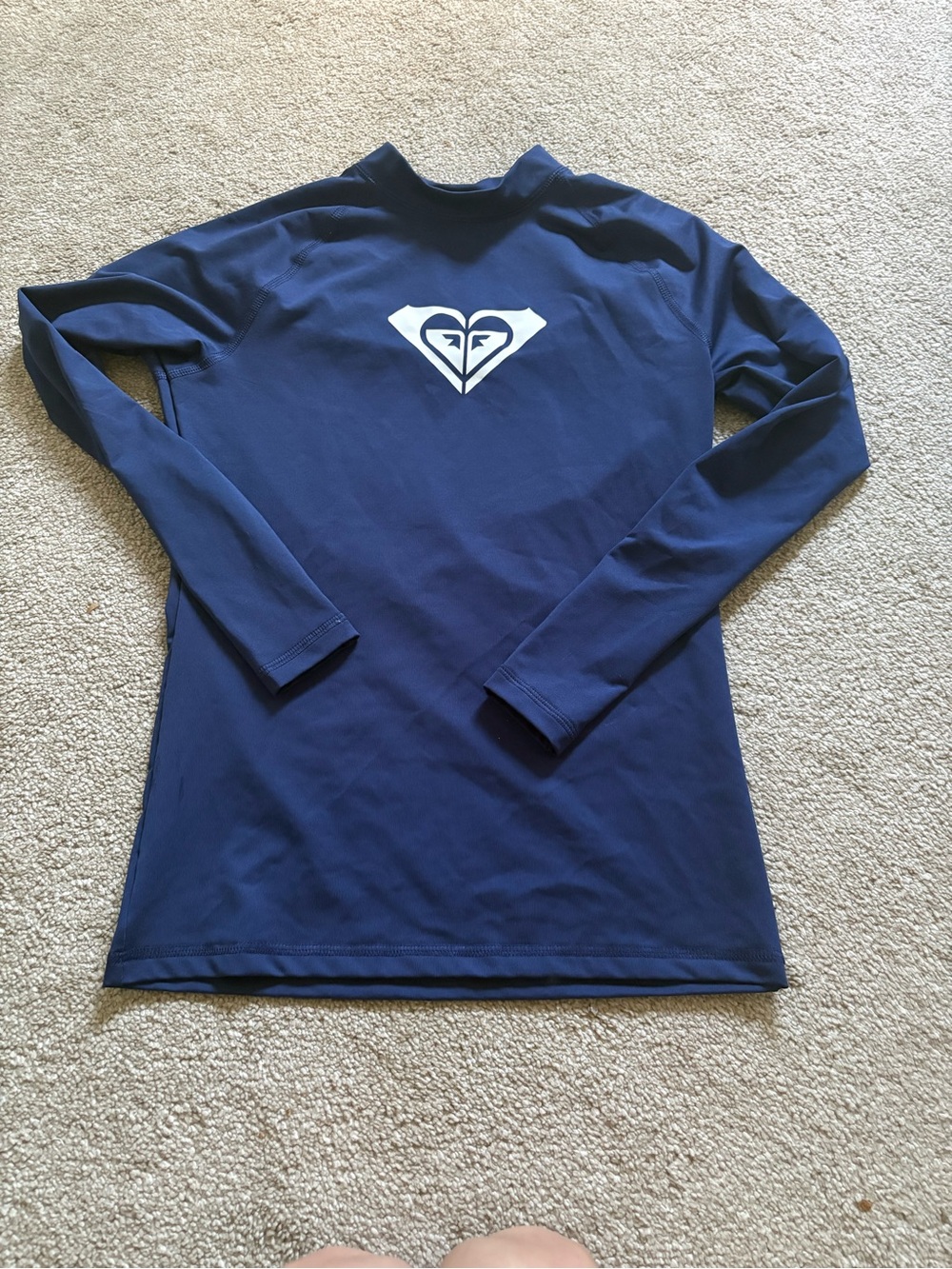 Roxy juniors Navy Long-Sleeve Logo Rash Guard
